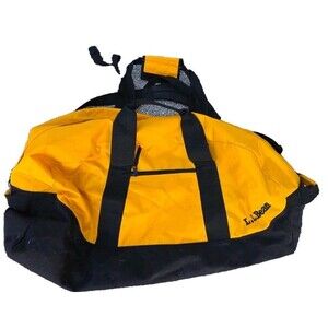 L.L.Bean XL Huge Heavy-Duty Expedition Duffel Bag 29" Yellow & Black Nylon 95L